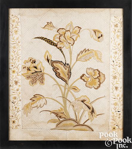 Silkwork panel, late 19th c.