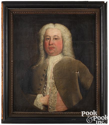English oil on canvas portrait