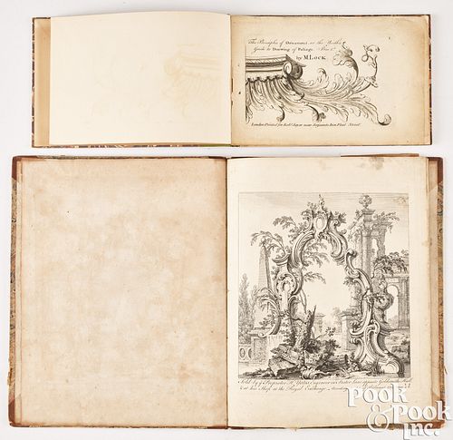 Three English rococo design books, 18th c.