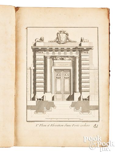 Continental architectural design book, 18th c.