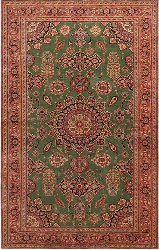 Antique Persian Tabriz Rug 8 ft 9 in x 5 ft 7 in (2.66 m x 1.7 m)