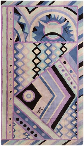 Emilio Pucci Vintage Tufted Rug 8 ft 5 in x 5 ft 0 in (2.56 m x 1.52 m)