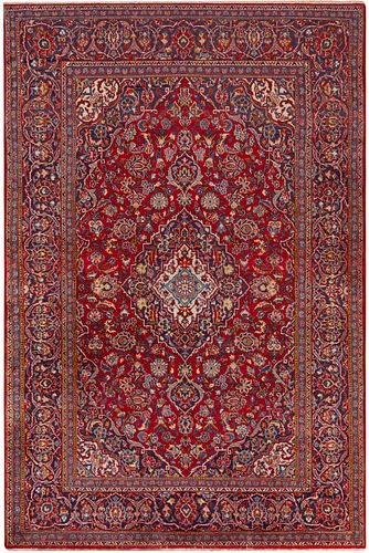 No Reserve Vintage Persian Kashan Rug 6 ft 10 in x 4 ft 6 in (2.08 m x 1.37 m)