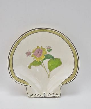 HISTORICAL WEDGWOOD BUTTER CLAM SHAPED PLATE 