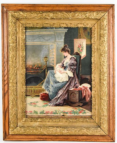VICTORIAN STYLE MOTHER AND CHILD PRINT