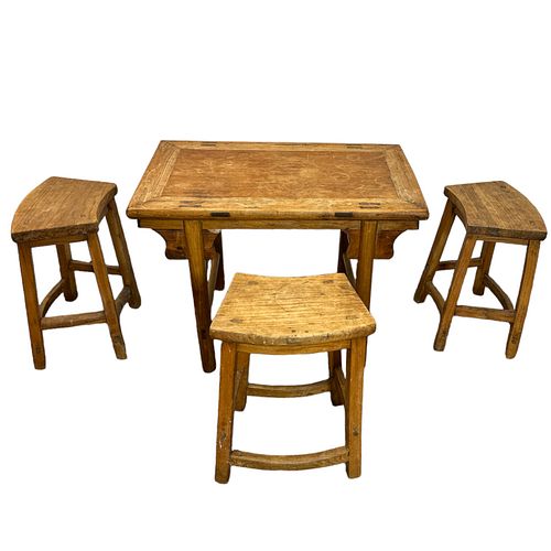 Asian Table and Stools 