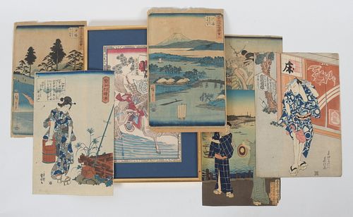 A Group of Japanese Woodblock Prints 