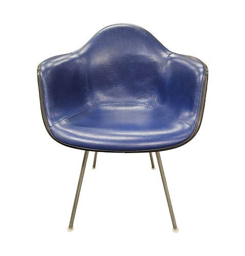 Blue Herman Miller Vinyl Shell Chair
