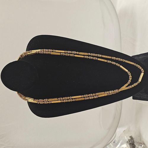 15k Yellow Gold Fancy Link Necklace