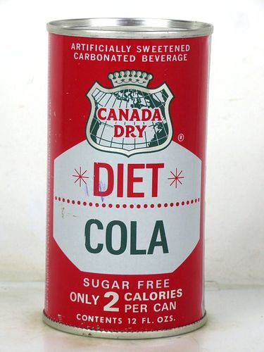 1979 Canada Dry Diet Cola Los Angeles California 12oz Flat Top Can 