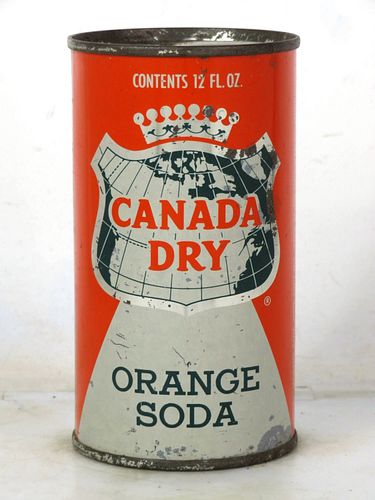 1962 Canada Dry Orange Soda (No SnCl₂) Berkeley California 12oz Flat Top Can 