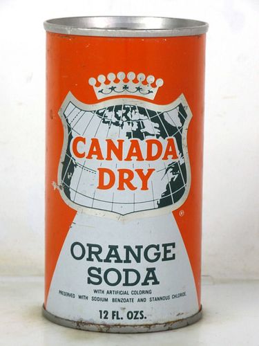 1968 Canada Dry Orange Soda Englewood Colorado 12oz Ring Top Can 
