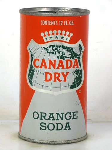 1964 Canada Dry Orange Soda New York 12oz Flat Top Can 