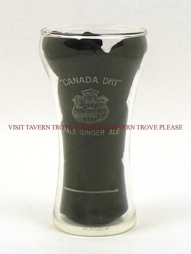 1935 Canada Dry Pale Ginger Ale 4¾ Inch Tall Etched Drinking Glass 