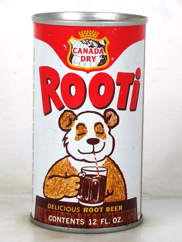 1969 Canada Dry Rooti Root Beer Englewood Colorado 12oz Ring Top Can 
