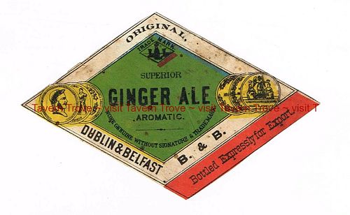 1890 Cantrell & Cochrane Ginger Ale Dublin Ireland Label 