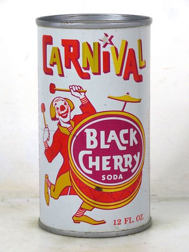 1967 Carnival Black Cherry Soda Sunbury Pennsylvania 12oz Flat Top Can 