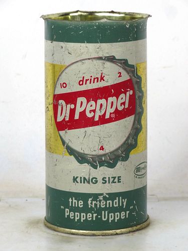 1956 Dr. Pepper "King Size" 10oz Flat Top Can 