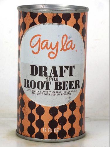 1970 Gayla Draft Root Beer Topco Skokie Illinois 12oz Flat Top Can 