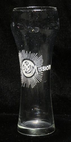 1910 Mission Orange Soda 6¾ Inch Tall Etched Drinking Glass 