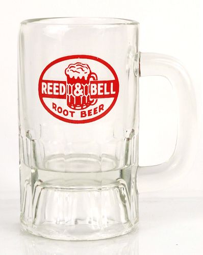 1955 Reed & Bell Root Beer 5½ Inch Tall Glass Mug 
