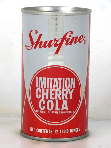 1968 Shurfine Cherry Cola Northlake Illinois 12oz Ring Top Can 