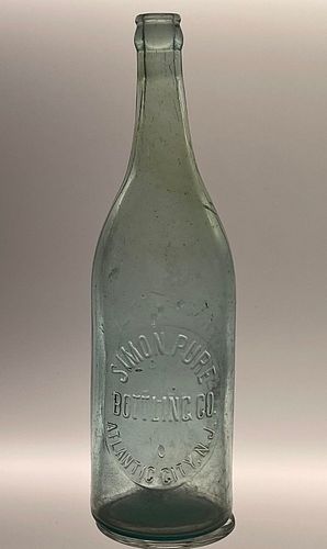 1910 Simon Pure Bottling Co. Atlantic City New Jersey 24oz Embossed Bottle 