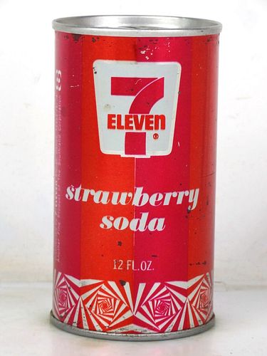 1969 7-Eleven Strawberry Soda Dallas Texas 12oz Ring Top Can 