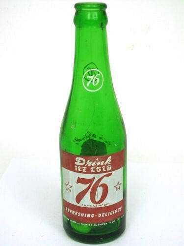 1955 76 Soda ACL Bottle Cassandra Bottling Works Pennsylvania 7oz Embossed Bottle 