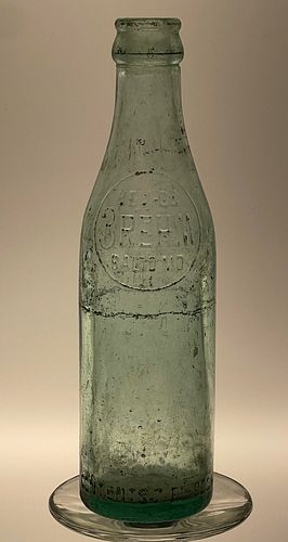 1915 Brehm Beverage Co. 7oz Embossed Bottle Baltimore Maryland