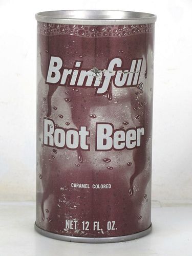 1972 Brimfull Root Beer Hopkins Minnesota 12oz Ring Top Can 