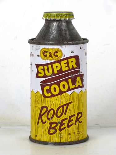1959 Cantrell & Cochrane C&C Root Beer 6oz Cone Top Can 