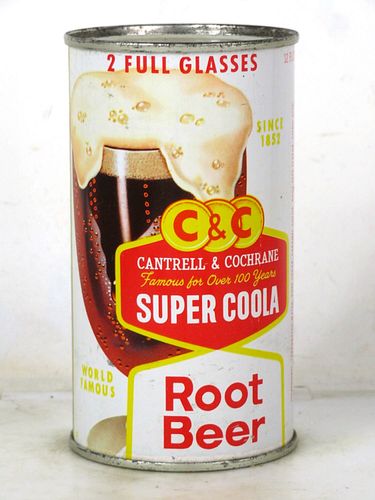 1962 Cantrell & Cochrane C&C Root Beer New York City 12oz Flat Top Can 