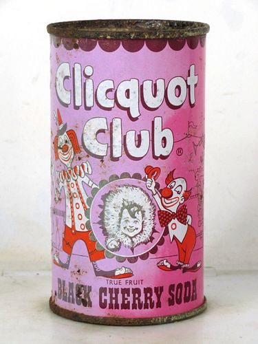 1964 Clicquot Club Black Cherry Soda Millis Massachusetts 12oz Flat Top Can 