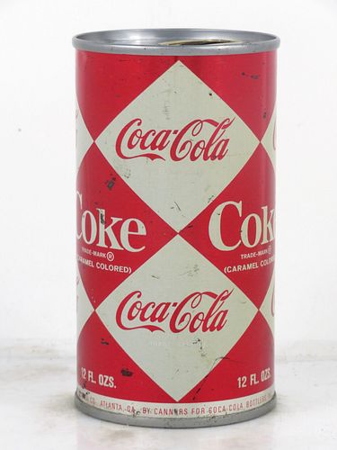 1966 Coca-Cola (Harlequin) Atlanta Georgia 12oz Juice Top Can 