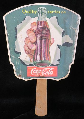 1950 Coca-Cola Cardboard Fan Fort Myers Florida 