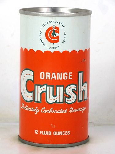 1969 Crush Orange Soda Aurora Ohio 12oz Ring Top Can 