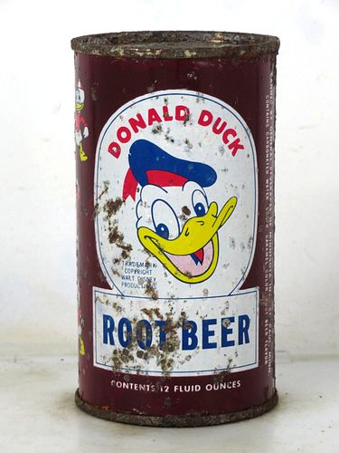 1957 Donald Duck Root Beer St. Paul Minnesota 12oz Flat Top Can 
