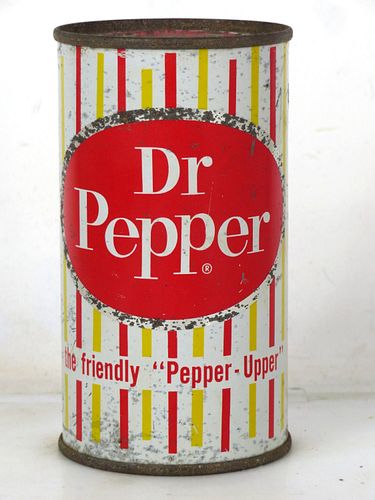 1960 Dr. Pepper (full stripes) Dallas Texas 12oz Flat Top Can 