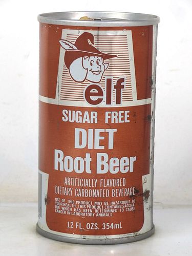 1977 Elf Diet Root Beer Hopkins Minsnesota 12oz Ring Top Can 
