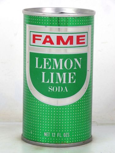 1972 Fame Lemon Lime Soda Dayton Ohio 12oz Ring Top Can 