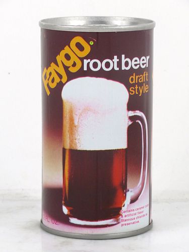 1974 Faygo Draft Root Beer Detroit Michigan 12oz Ring Top Can 