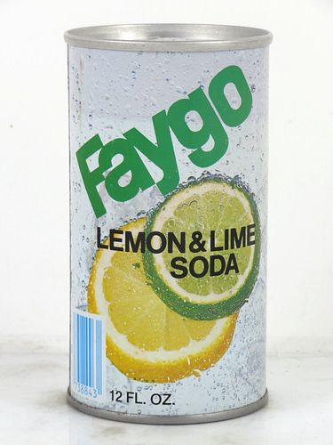 1977 Faygo Lemon Lime Soda Detroit Michigan 12oz Ring Top Can 