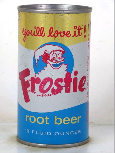 1970 Frostie Root Beer Des Moines Iowa 12oz Juice Top Can 
