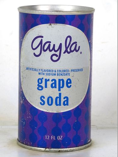 1969 Gayla Grape Soda Topco Skokie Illinois 12oz Ring Top Can 