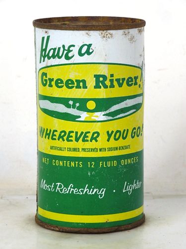 1970 Green River Soda Milwaukee Wisconsin 12oz Flat Top Can 