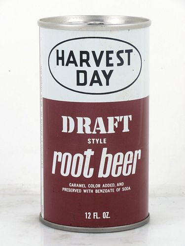 1974 Harvest Day Draft Root Beer Milan Illinois 12oz Ring Top Can 