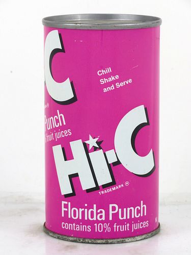 1977 Hi-C Florida Punch Houston Texas 12oz Juice Top Can 