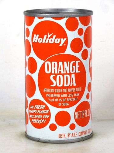 1970 Holiday Orange Soda Bloomington Minnesota 12oz Flat Top Can 