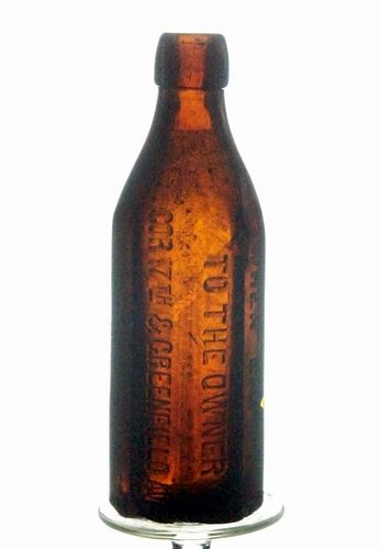 1913 John Graf Co. Soda 8oz Embossed Bottle Milwaukee Wisconsin